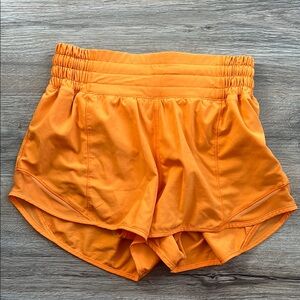 Lululemon Hotty Hot Vibrant Orange Athletic Shorts
